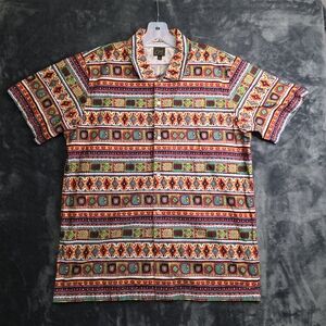 Obey Multicolor Geometric Men's Shirt Sz L. NWOT